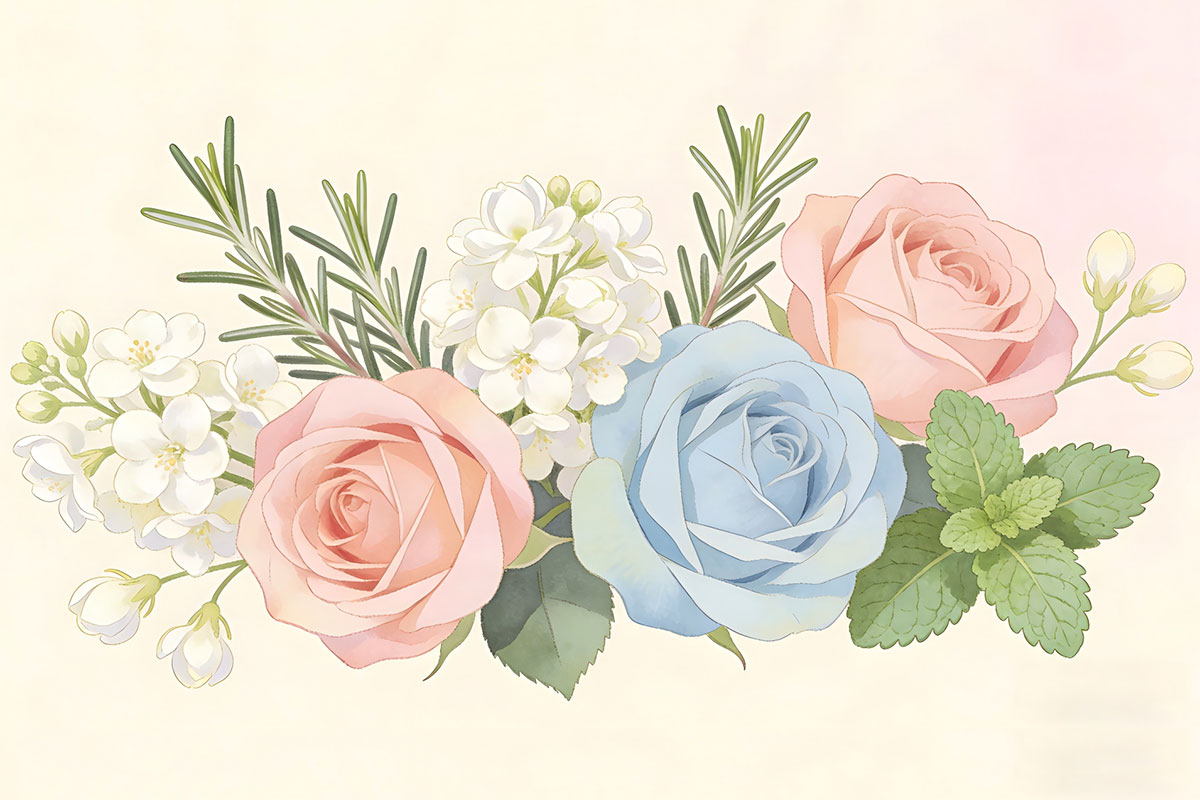 Elegant floral aroma food flavorings