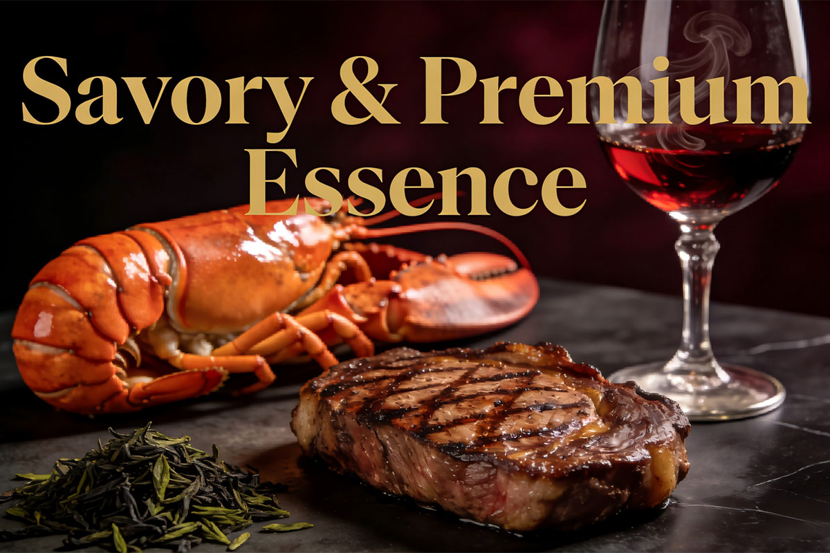 Savory and premium food essence featuring seafoods