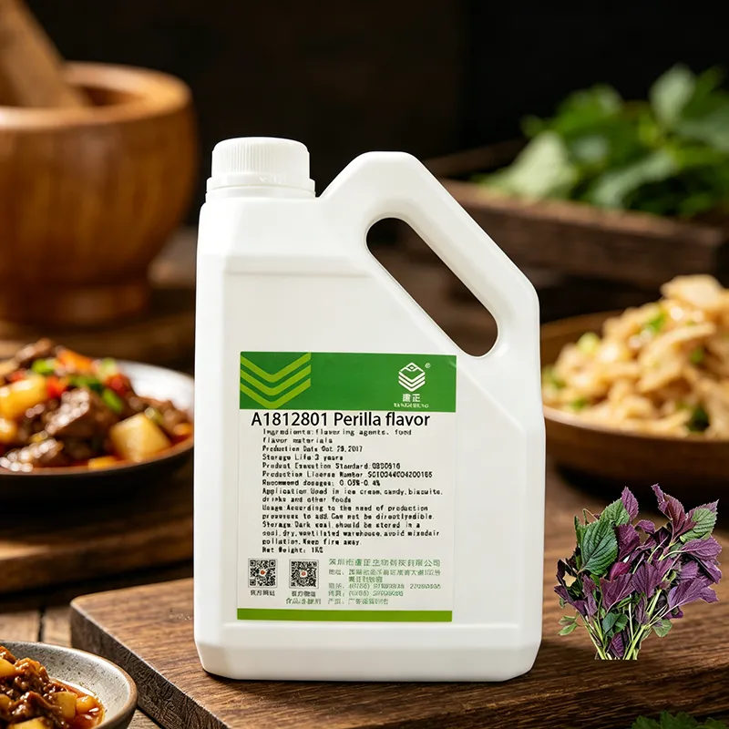 perilla leaf flavoring for industrial food production