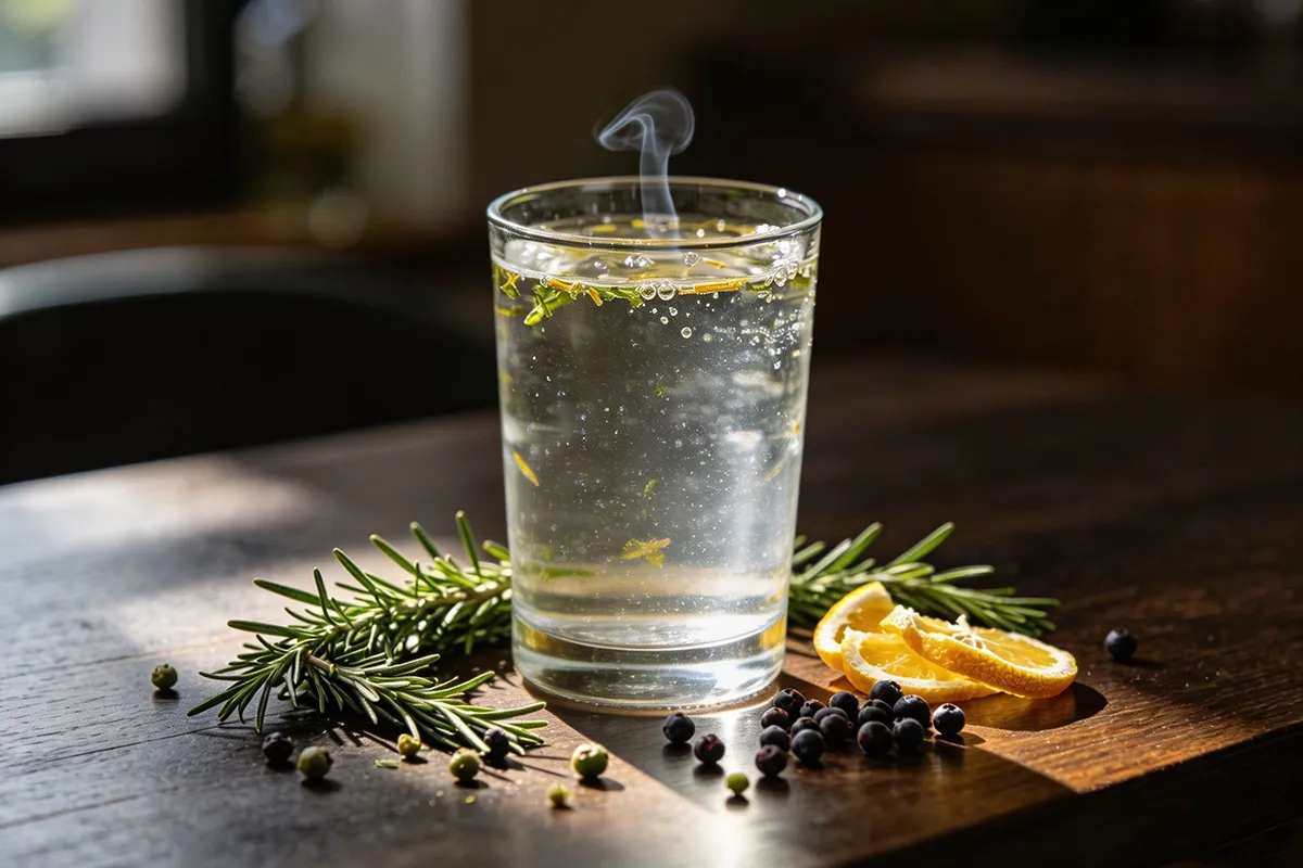 Botanical distillery clear liquid