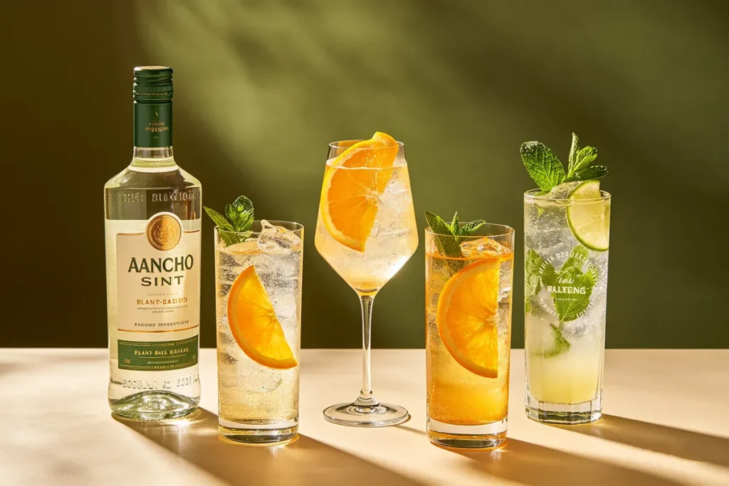 Refreshing clear citrus beverage glass
