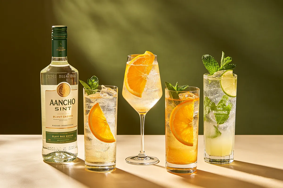 Refreshing clear citrus beverage glass