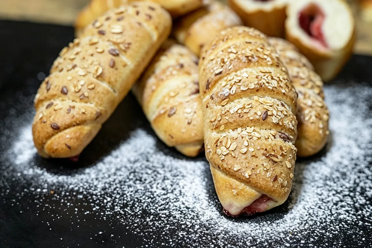 Grain flavoring in breakfast biscuits