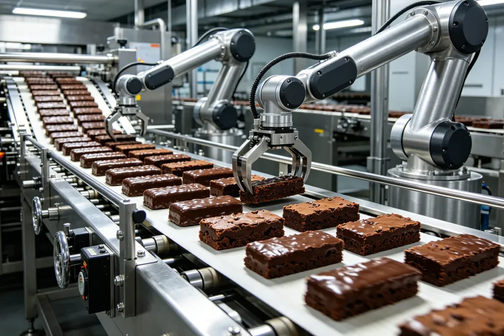 Industrial chocolate manufacturing line