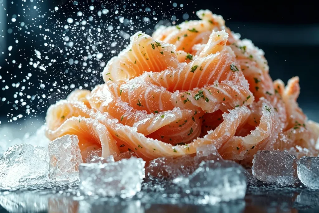 Seafood flavoring in frozen foods